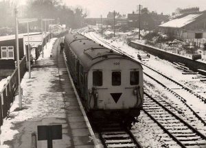 Train in Rye in Snow